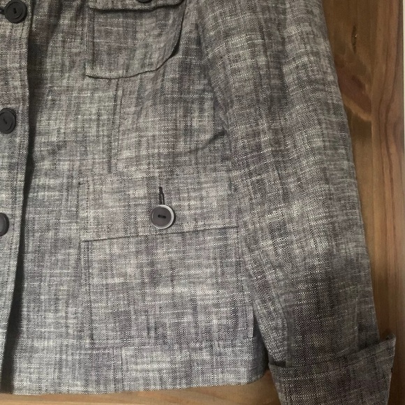 Pierre Cardin Women Blazer Jacket Linen Grey Size 10 - Picture 7 of 7